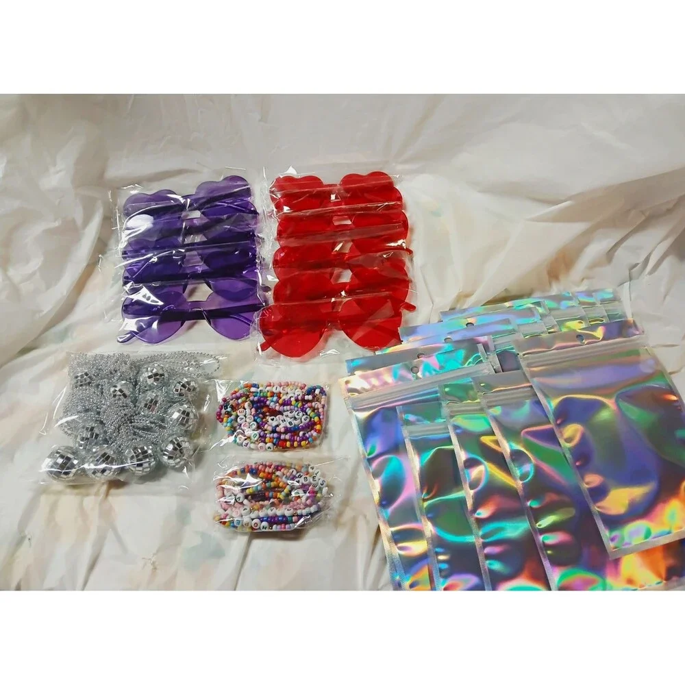 Valentine's Day Party Favor Set Heart Sunglasses Bead Bracelets Disco Balls